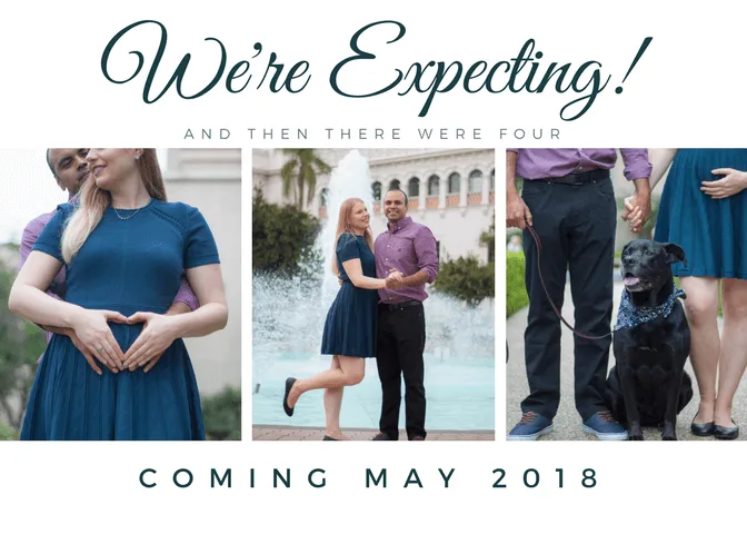 AND THEN THERE WERE FIVE, Printable Pregnancy Announcement