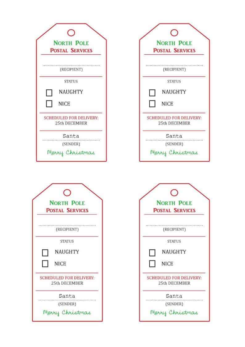 Free Printable Santa Tag | Simplify Create Inspire