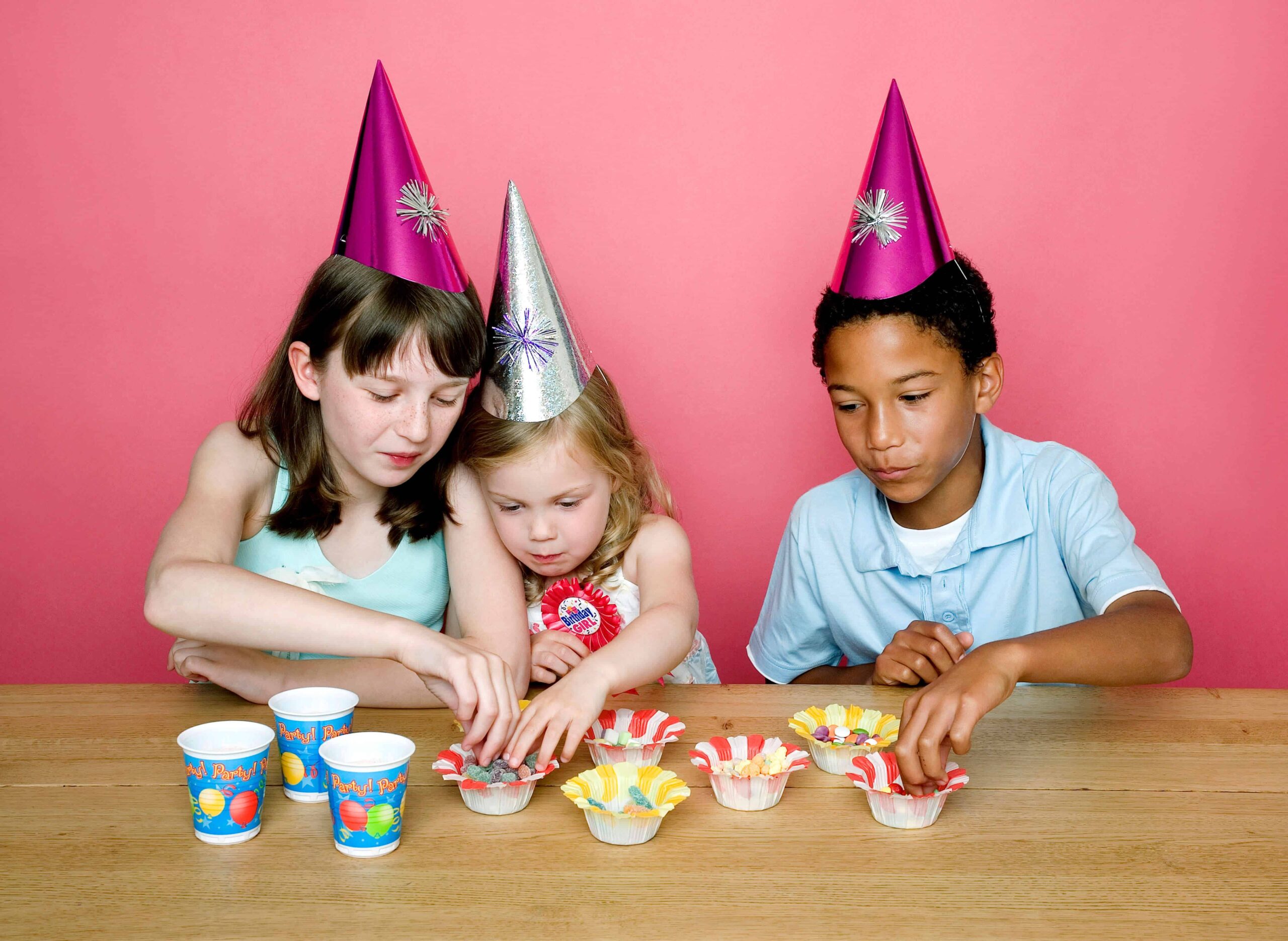 Children Celebrating Birthday With Party Hats | Simplify Create Inspire