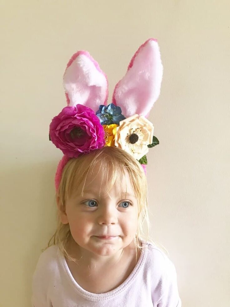 Floral Easter Bunny Ears Headband Tutorial
