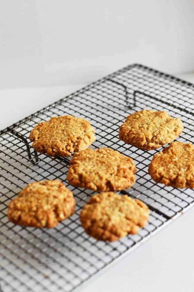 Freshly baked Anzac Biscuits