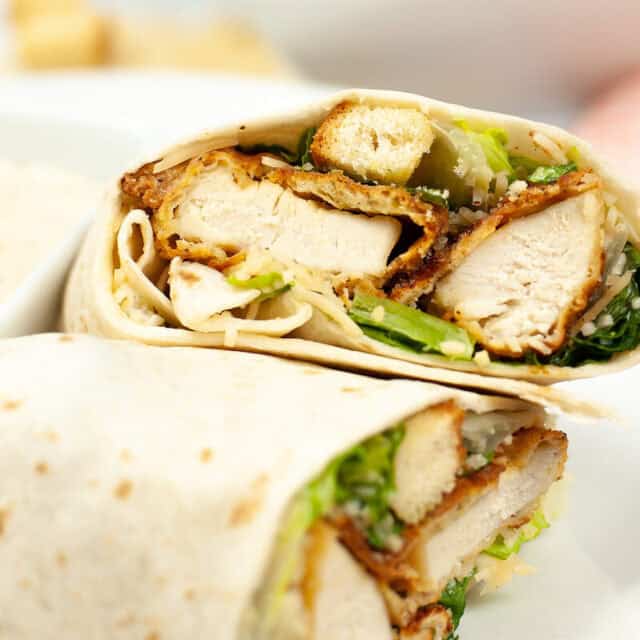 Air Fryer Crispy Chicken Caesar Wrap Recipe  Simplify Create Inspire