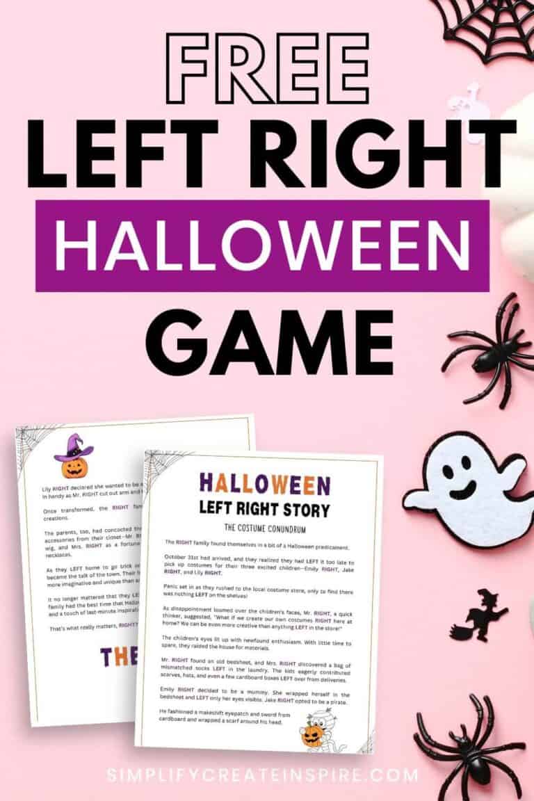 Free Printable Halloween Left Right Game