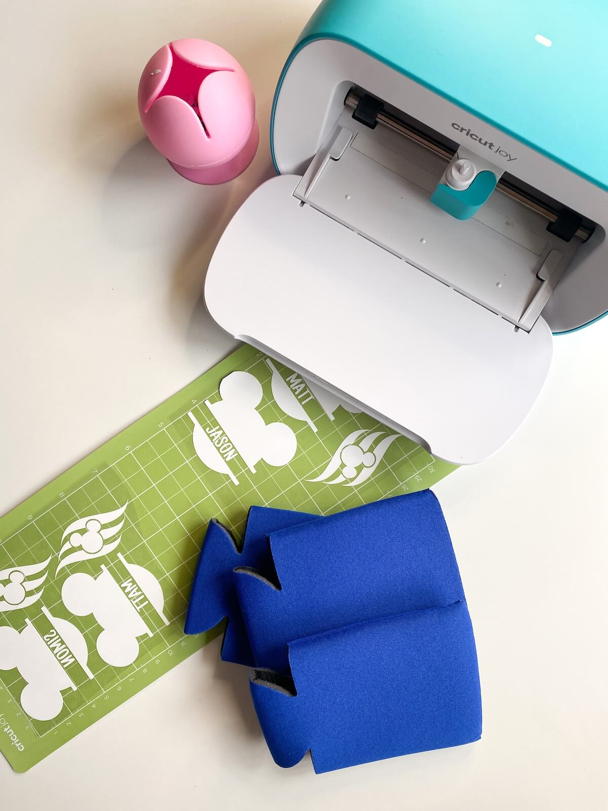 How to Make Cricut Can Koozies with Iron on Vinyl - Hey, Let's Make Stuff