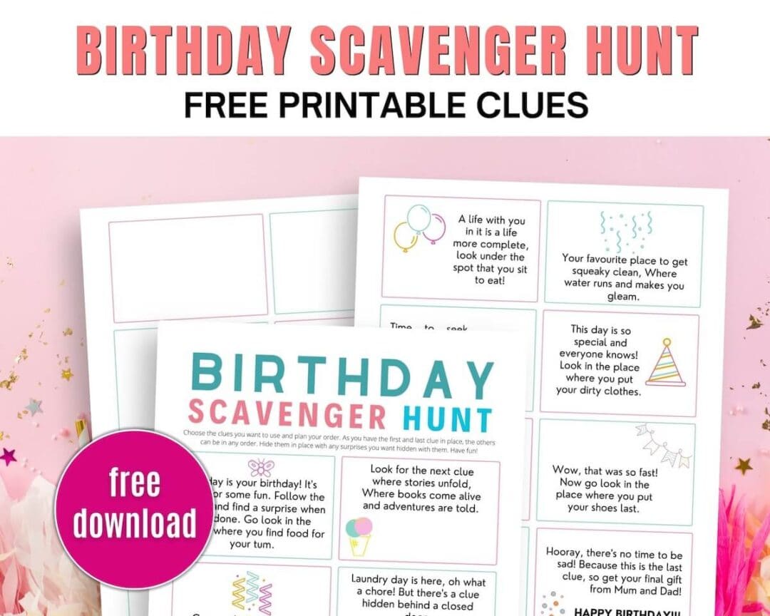 Fun Birthday Scavenger Hunt Ideas With Free Printable Clues