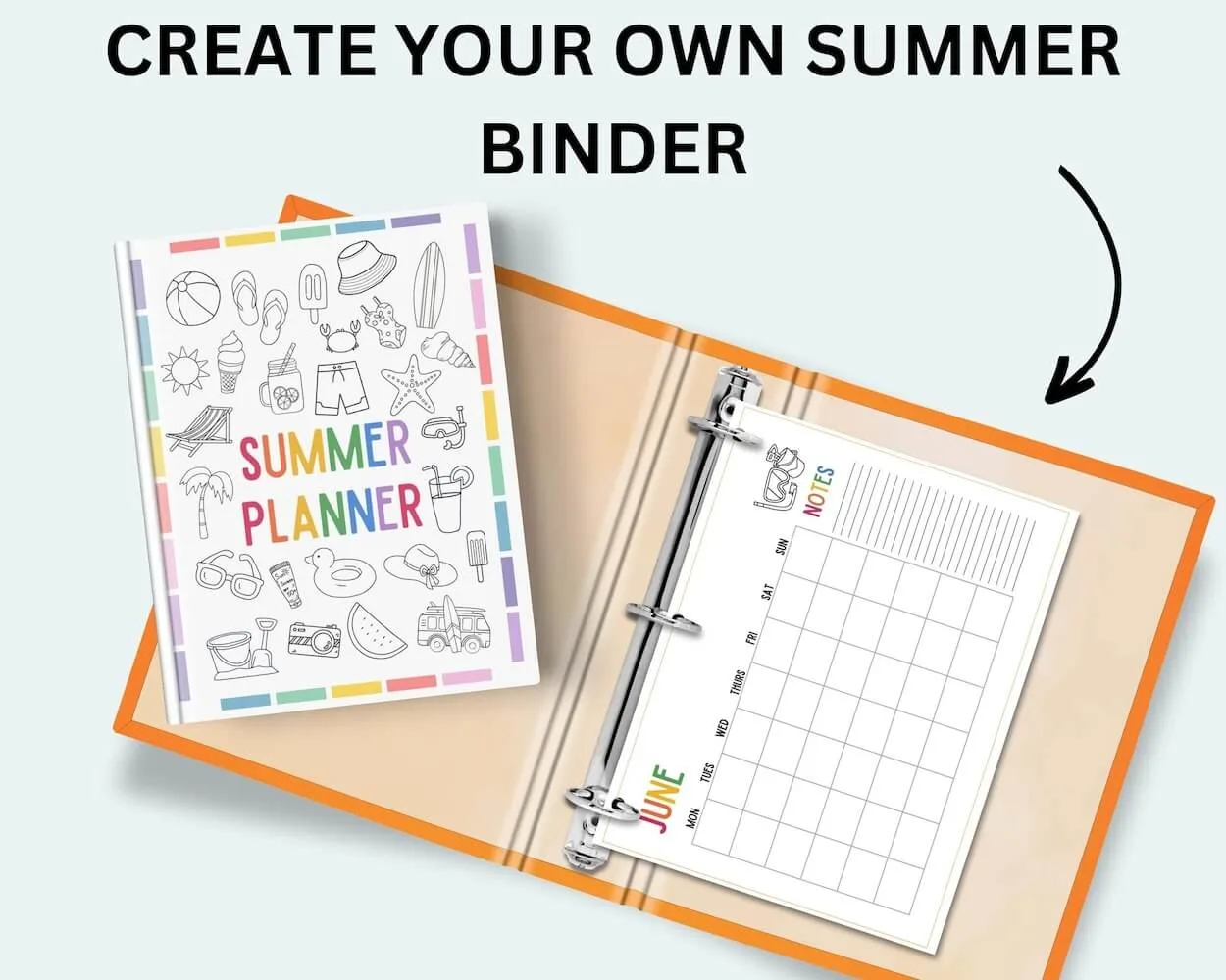 Summer activity binder.
