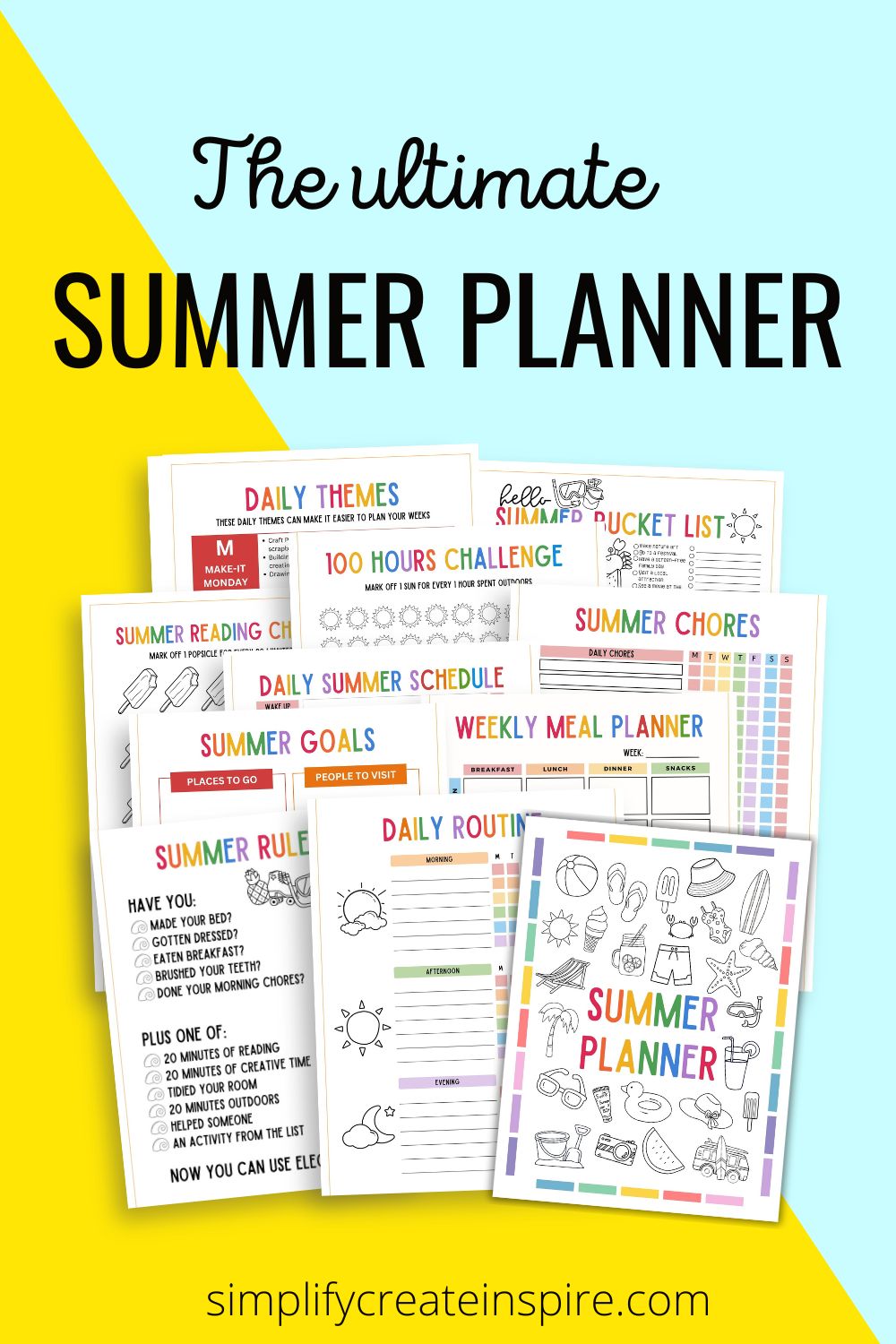 The ultimate summer planner printable.