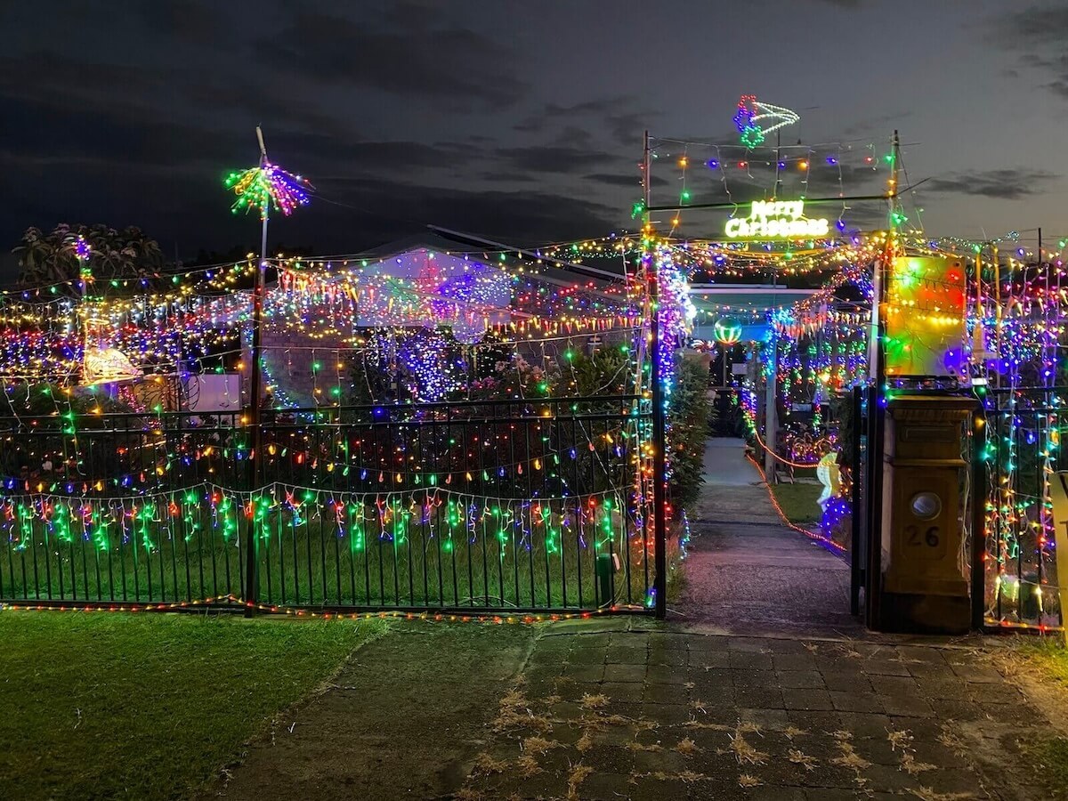 Christmas lights display.